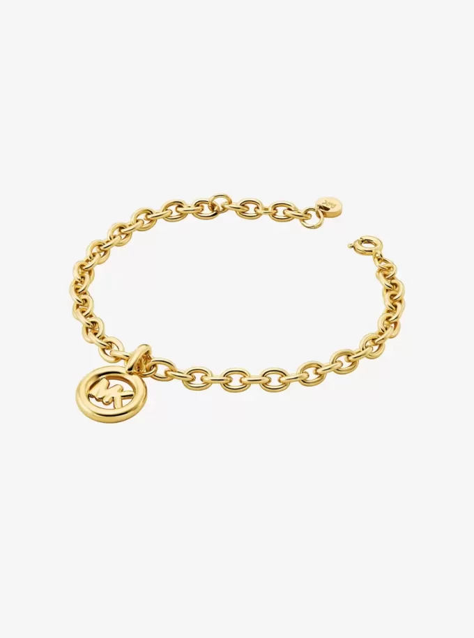 Logo Charm Zincir Bağlantılı Bileklik