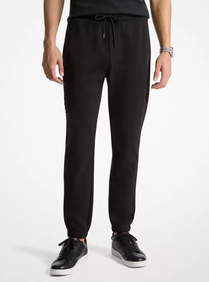 Logo Kabartmalı Pamuk Karışımlı Jogger Pantolon Logo Kabartmalı Pamuk Karışımlı Jogger Pantolon