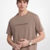 Logo Kabartmalı Pamuklu Jersey Tişört