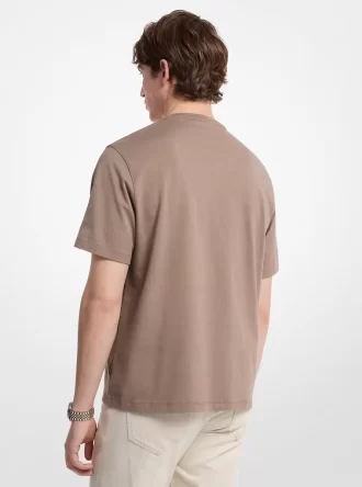 Logo Kabartmalı Pamuklu Jersey Tişört