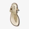 Mallory Metalik T-Kayışlı Sandalet