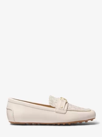 Mandy Deri ve İmza Logolu Mokasen Loafer