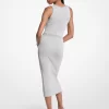Metalik Örgü Midi Tank Elbise