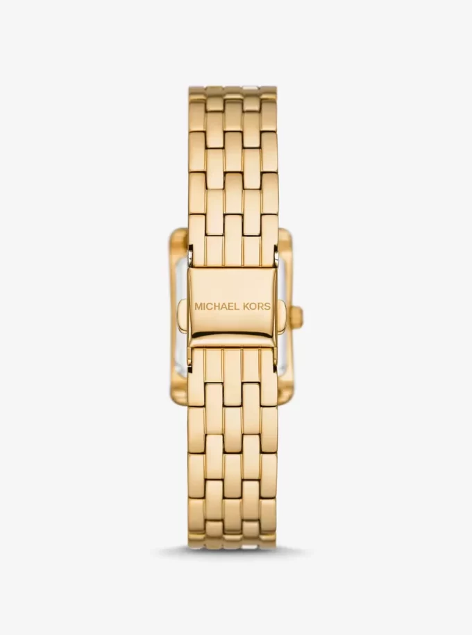 Mini Monroe Pavé Altın Tonlu Saat