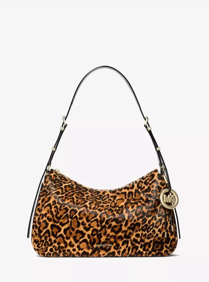 Nolita Orta Boy Leopar Desenli Dana Kılı Omuz Çantası Nolita Orta Boy Leopar Desenli Dana Kılı Omuz Çantası