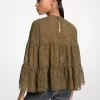 Paisley Desenli Georgette Katmanlı Bluz