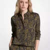 Paisley Desenli Saten Pijama Gömleği Paisley Desenli Saten Pijama Gömleği