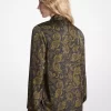 Paisley Desenli Saten Pijama Gömleği Paisley Desenli Saten Pijama Gömleği
