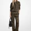 Paisley Desenli Saten Pijama Pantolonu