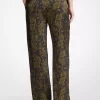 Paisley Desenli Saten Pijama Pantolonu