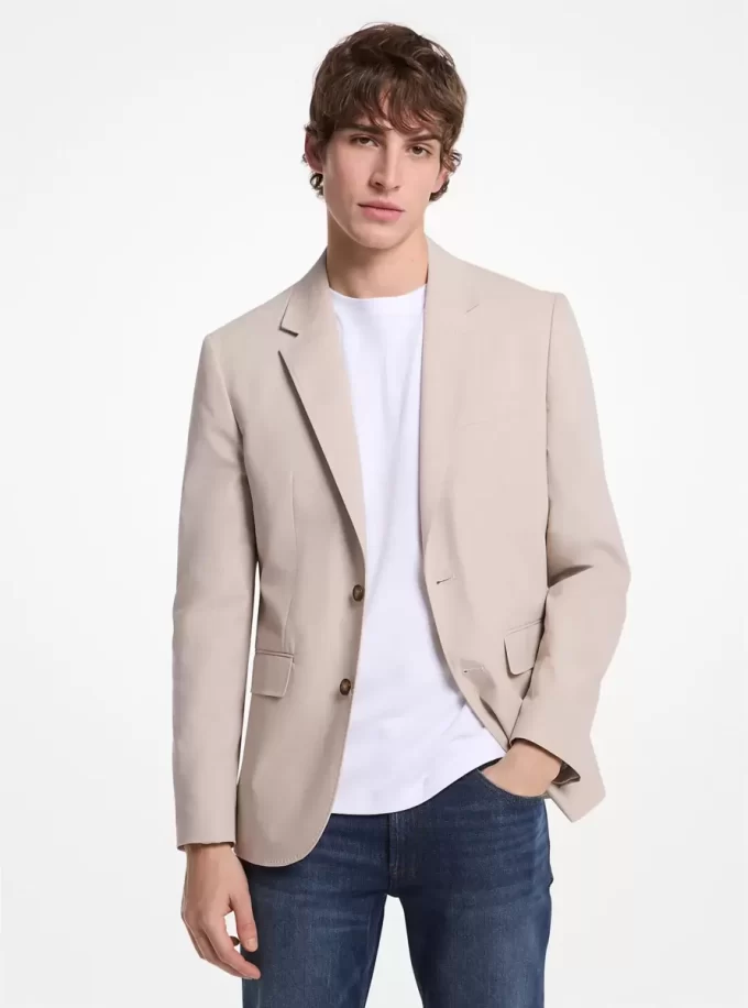 Pamuklu Poplin Blazer