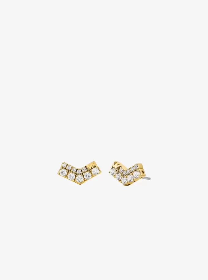 Pavé Chevron Küpeler