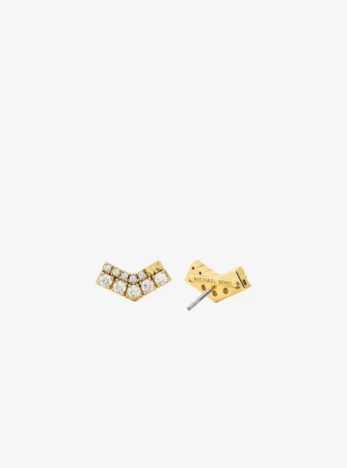 Pavé Chevron Küpeler