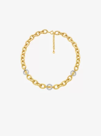 Pavé MK Pop Charm Zincir Bağlantılı Kolye