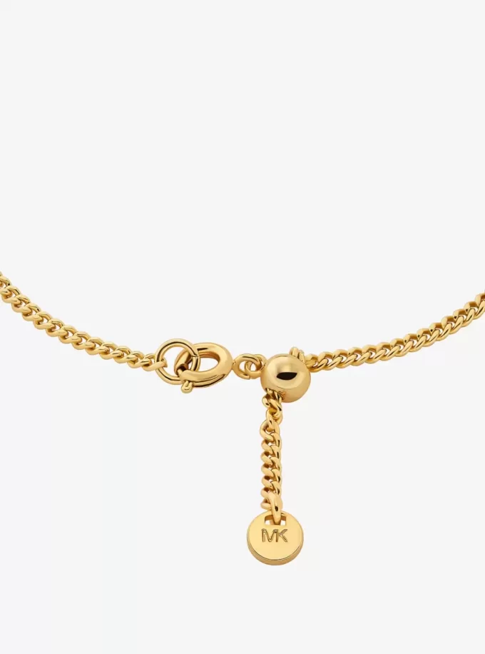 Pavé ve Logo Charm İki Renkli Kayar Bilezik