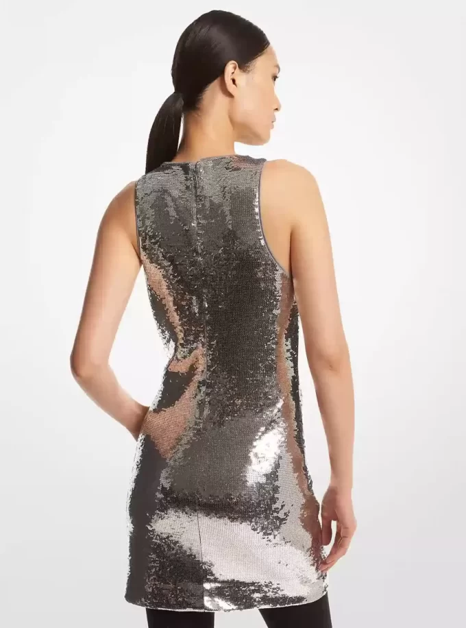 Payetli Jersey Tank Elbise