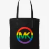 PRIDE Gökkuşağı Logolu Pamuklu Tote Çanta