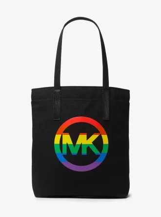 PRIDE Gökkuşağı Logolu Pamuklu Tote Çanta