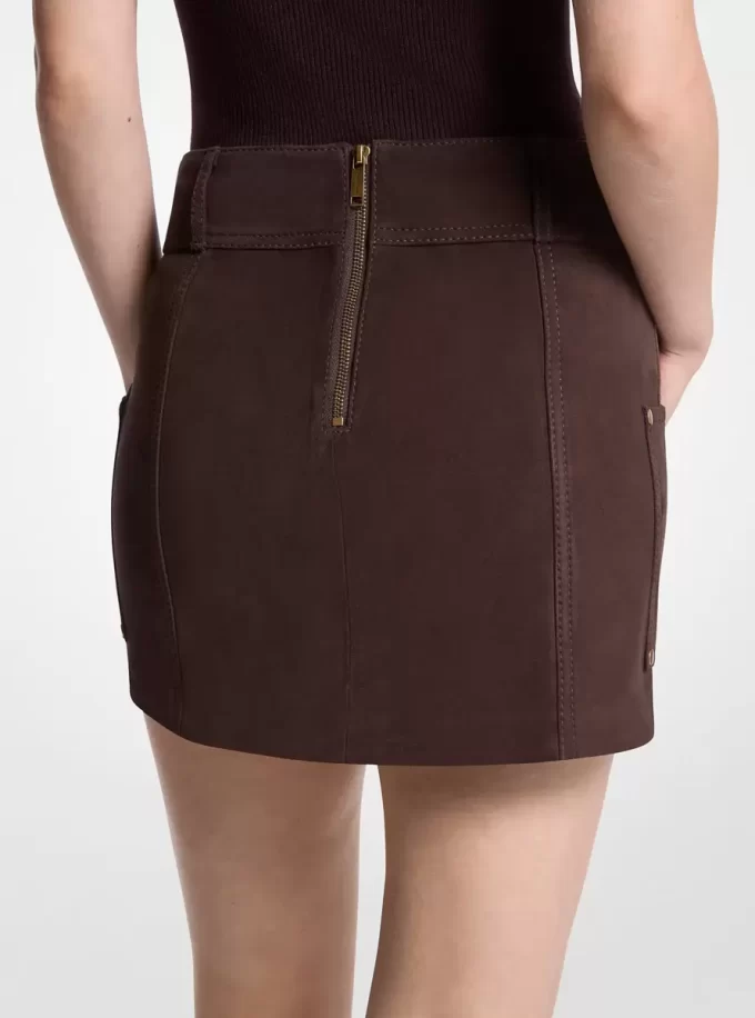 Süet Mini Etek