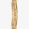 Slim Runway Altın Tonlu Curb-Link Saat