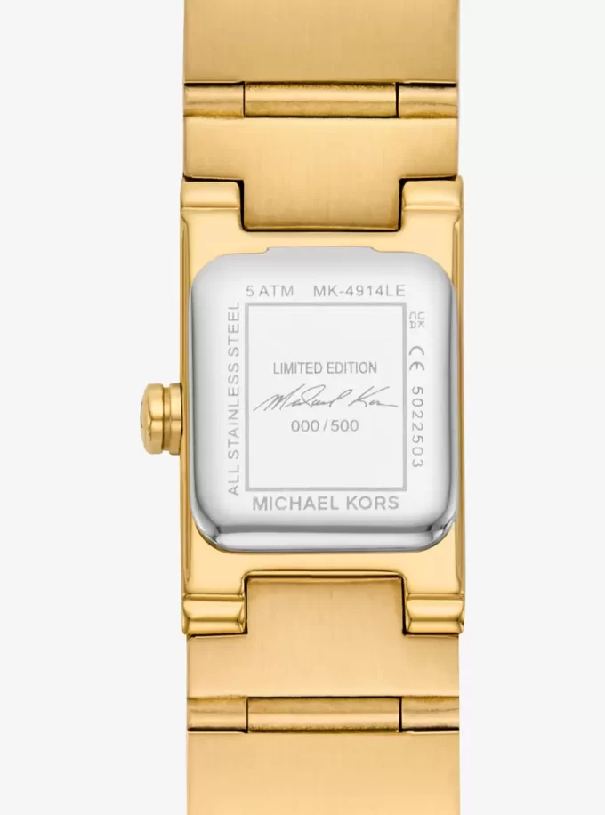 Sınırlı Sayıda Üretilen Mini Darrington Pavé Bezel Altın Tonlu Saat