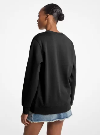 Süslemeli Logolu Pamuk Karışımlı Sweatshirt