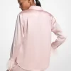 Tüylü Saten Pijama Gömleği