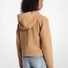 Yün Karışımlı Fermuarlı Kapüşonlu Sweatshirt