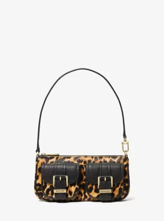 Zoe Küçük Leopar Desenli Dana Kılı Poşet